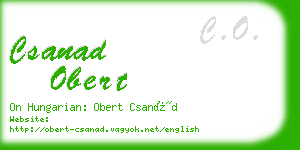 csanad obert business card